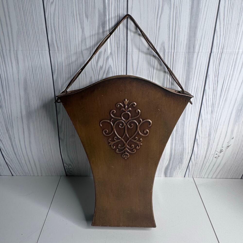 Southern Living at Home Flower Market Door Bucket -13” Vintage Metal Wall Pocket